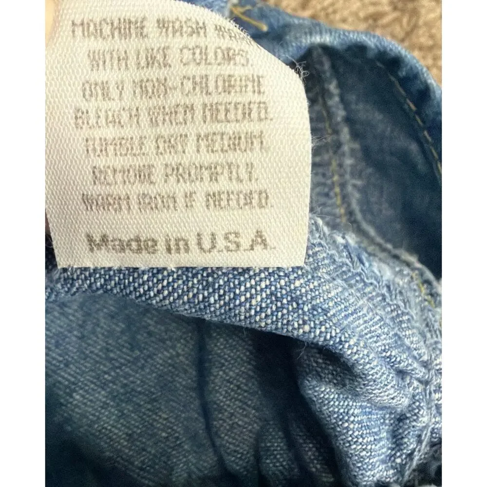 Vintage Osh Kosh B'Gosh Denim Bubble Romper Size 12 Months USA